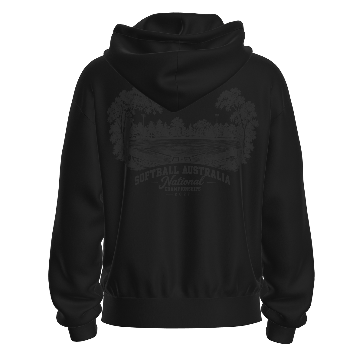Softball Australia Nationals Black Out Oversized Hoodie