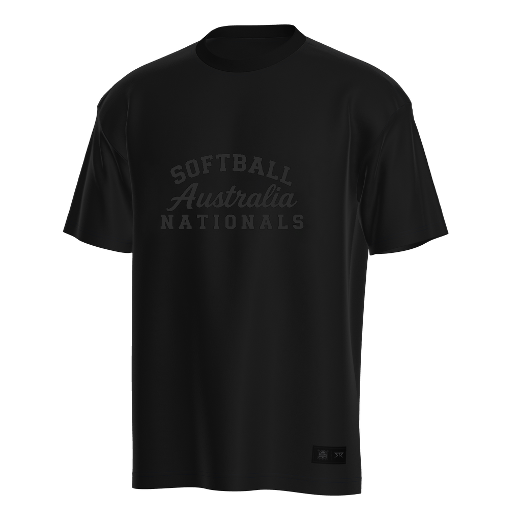 Softball Australia Nationals Black Out Oversized Tee