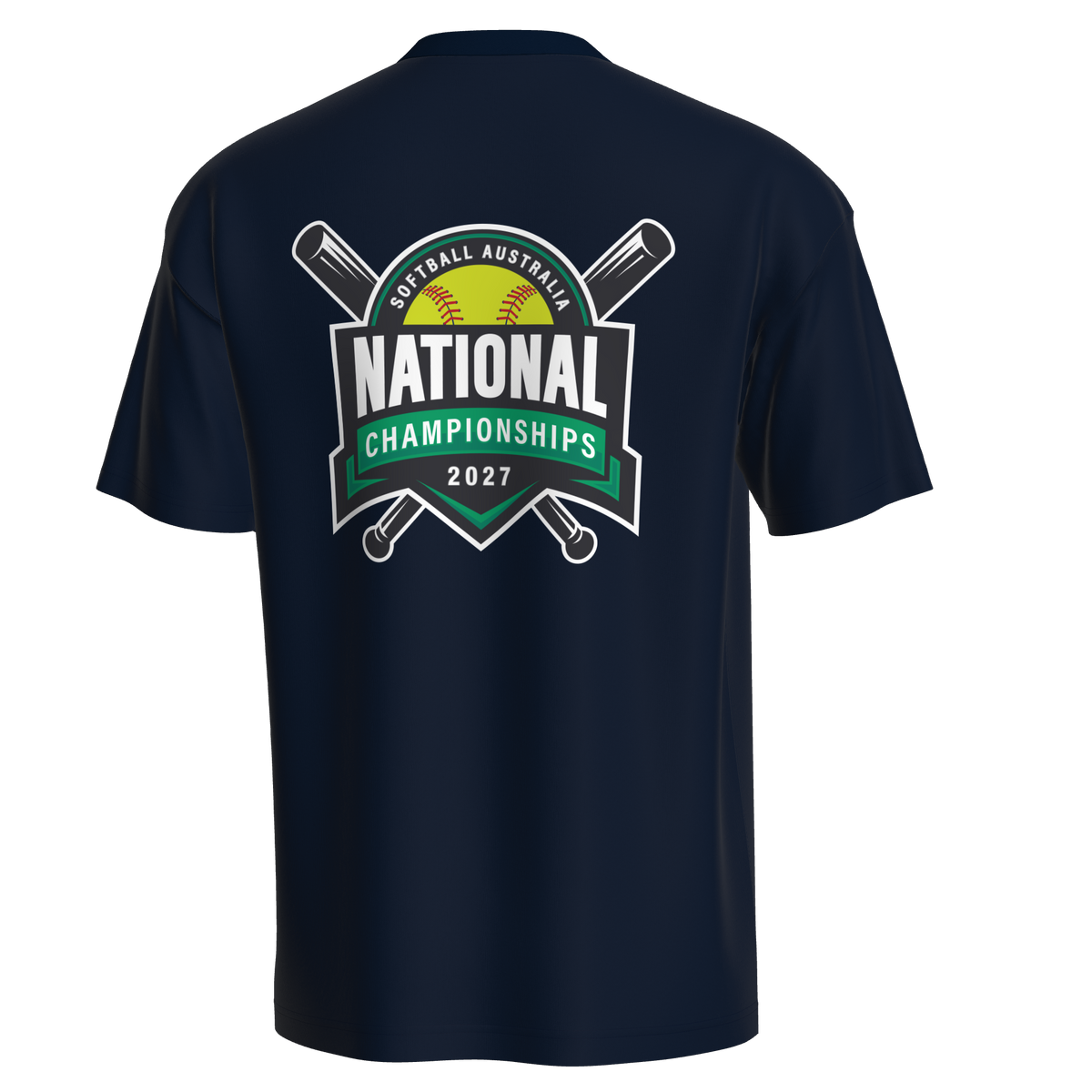 Softball Australia Nationals 2027 Championship Oversized Tee - Navy