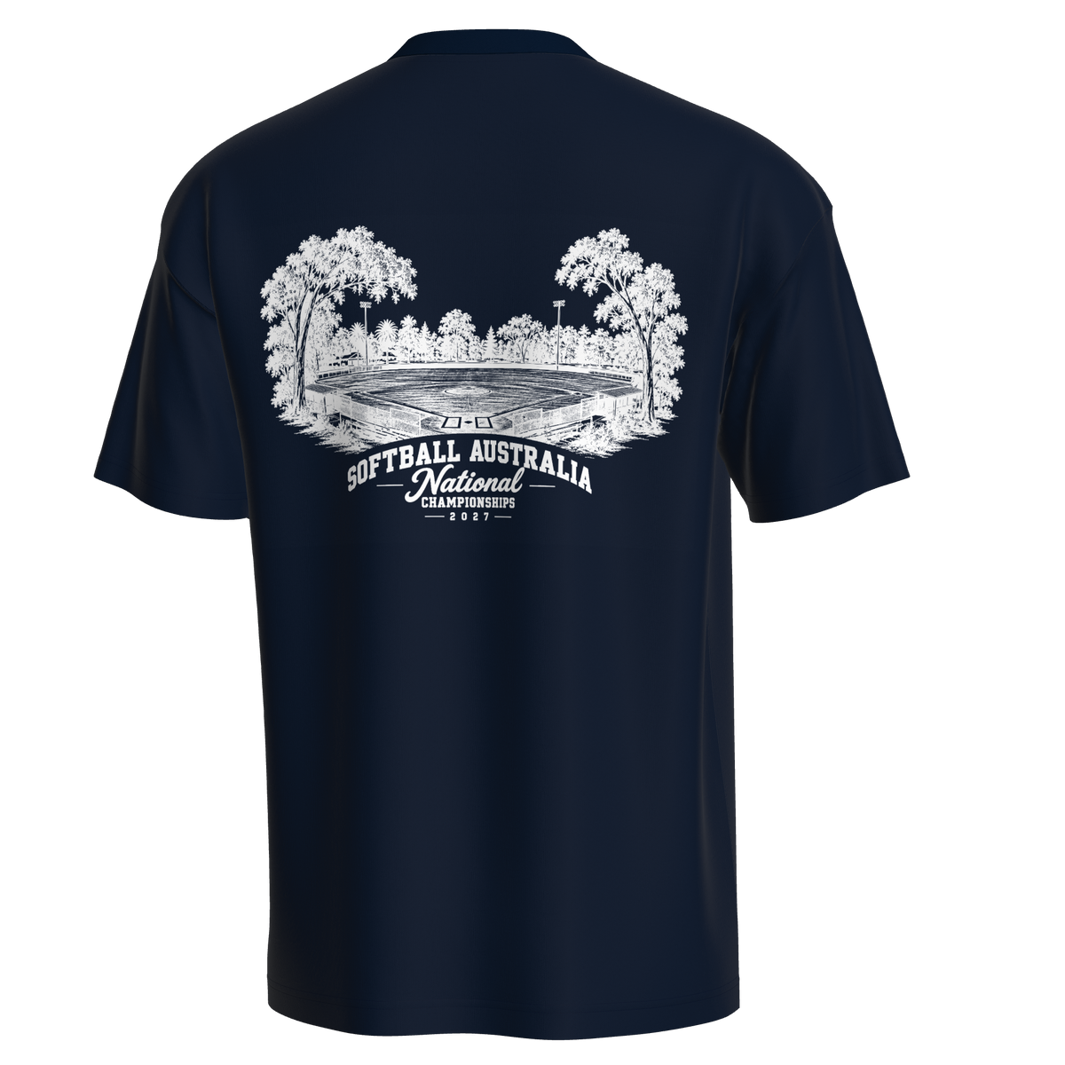 Softball Australia Nationals Ballpark Oversized Tee - Navy